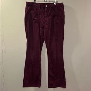 NWT Pilcro The Icon Women's Burgundy Flare Corduroys